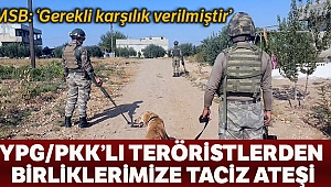 YPG/PKK’lı teröristlerden TSK unsurlarına taciz ateşi
