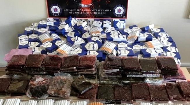 Bolu'da 2 bin 540 makaron 11 kilo kaçan tütün ele geçirildi.