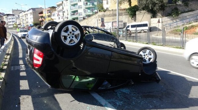 Otomobil takla attı: 1 yaralı