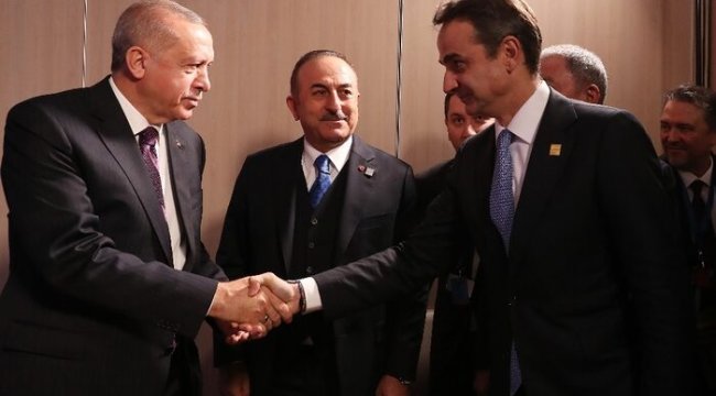 Cumhurbaşkanı Erdoğan, Yunanistan Başbakanı Miçotakis ile görüştü