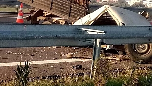 İzmir-İstanbul otobanında feci kaza: 1 ölü, 1 yaralı.