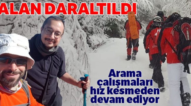 Kayıp dağcıların montunun bulunduğu bölgeye arama alanı daraltıldı