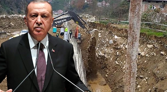 Erdoğan'ın memleketinde 'yol inşaatı' denilen çalışma HES projesi çıktı, şikayet üzerine inşaat durduruldu.