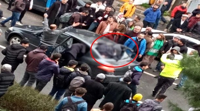 Kan donduran kaza! Havada taklalar atan kadının kafası aracın arka camından içeri girdi.