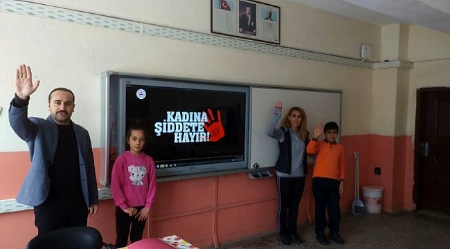 Öğretmenler "Kadına yönelik şiddete" dikkat çekmek için kısa film çekti.