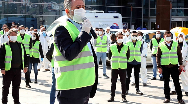 Bayraklı’da, dev koronavirüs ekibi sahada.