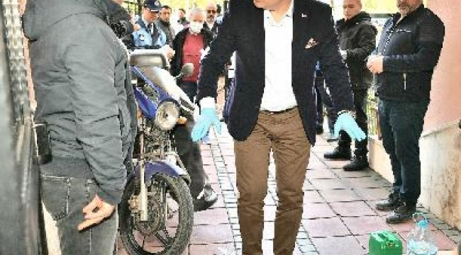 Beylikdüzü’nde 5 bin apartmana dezenfektan paspas dağıtıldı
