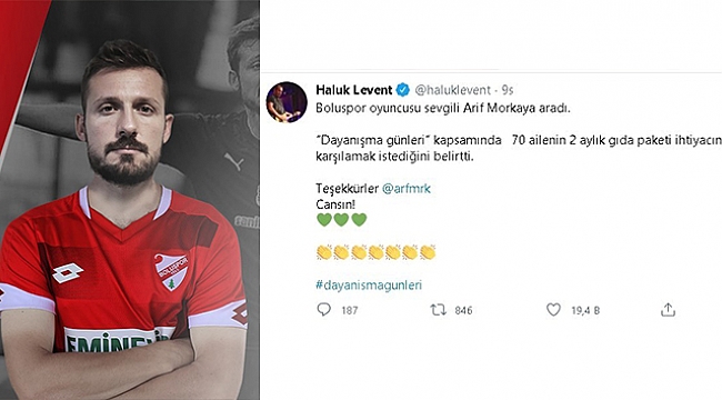 Bolusporlu Arif Morkaya'dan 70 aileye gıda yardımı.