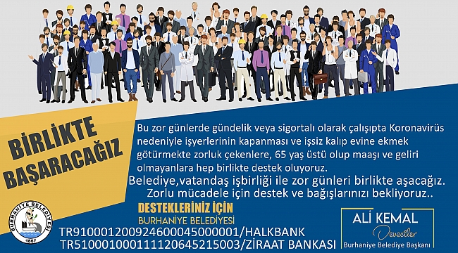 BURHANİYE’DE, BELEDİYE VATANDAŞ ELE ELE BAĞIŞ KAMPANYASI.