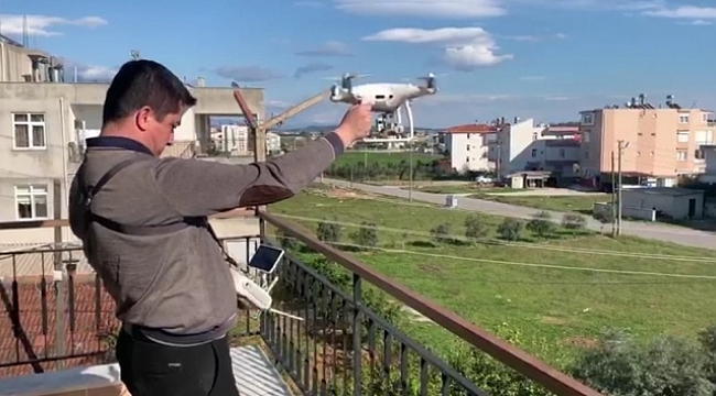 Evden çıkmadı, alışveriş için markete drone uçurdu.