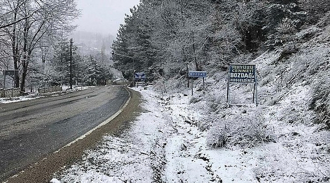 İzmir'e mart ayında kar sürprizi.