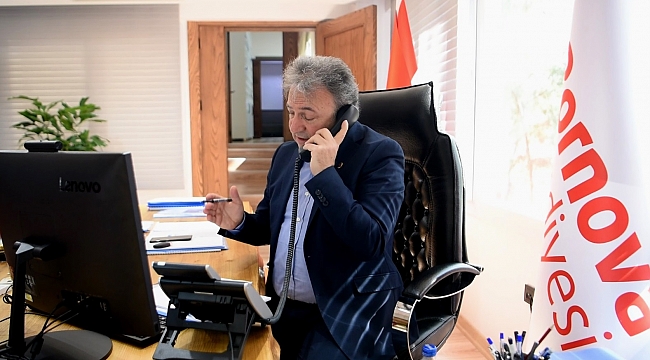 Başkan İduğ’dan “Evde misiniz?” telefonu    Başkan İduğ,   meclis üyeleri ve muhtarlarla  sürekli iletişim halinde.