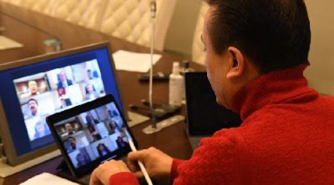 Başkan Yazıcı, koronavirüsle mücadeleyi video konferansla değerlendirdi