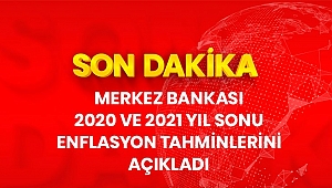 Son Dakika: Merkez Bankası 2020 ve 2021 yıl sonu enflasyon tahminlerini açıkladı.