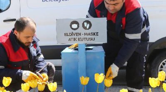 Sultanbeyli’de kullanılan maske ve eldivenler için önlem alındı