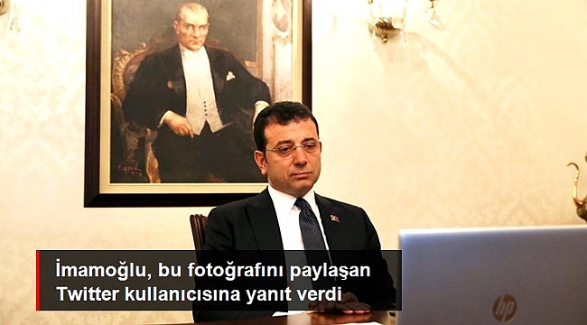 İBB Başkanı İmamoğlu, kendi fotoğrafı üzerinden paylaşım yapan Twitter kullanıcısına yanıt verdi.