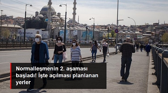 Normalleşme sürecinin 2. aşaması başladı! İşte açılması planlanan yerler.