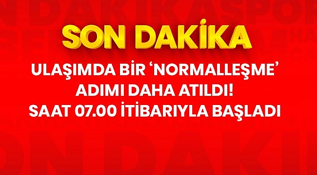 Son dakika: Hızlı tren seferleri 07.00 itibarıyla başladı! Yüzde 50 kapasiteyle çalışıyor.