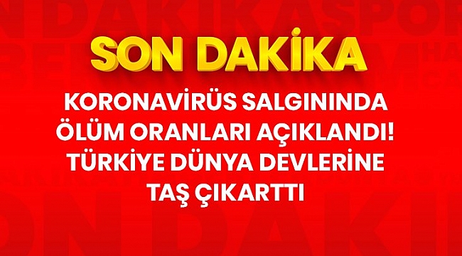 Son Dakika: Salgında ölüm oranları açıklandı! Türkiye dünya devlerine taş çıkarttı.