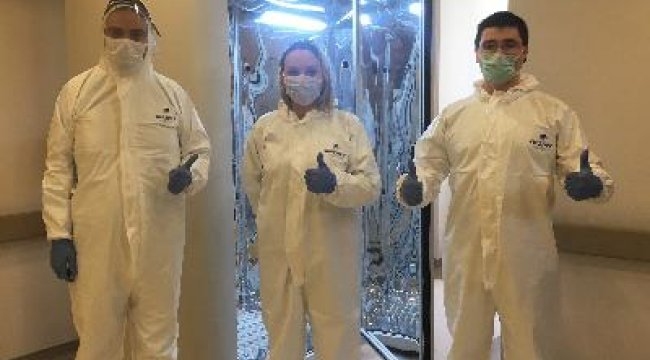Virüsü 30 saniyede öldüren dezenfeksiyon kabini tasarladılar