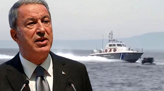 Yunanistan, Türk teknesine saldırdı! Bakan Akar'dan çok sert mesaj: Sabrımıza rağmen tacizlerin izahı mümkün değil.
