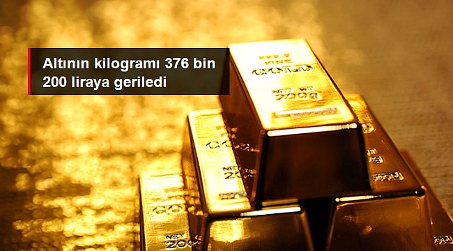 Altının kilogramı 376 bin 200 liraya geriledi.
