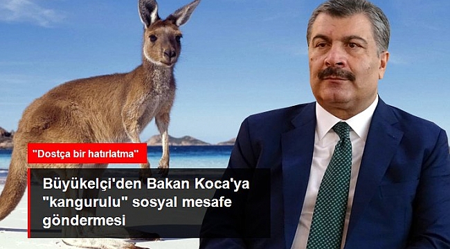 Avustralya'nın Ankara Büyükelçisi'nden Bakan Koca'ya kangurulu sosyal mesafe hatırlatması.