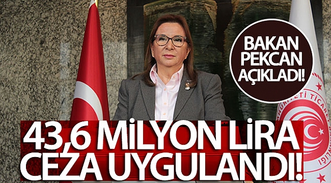 Bakan Pekcan açıkladı! O işletmelere 43,6 milyon lira ceza.
