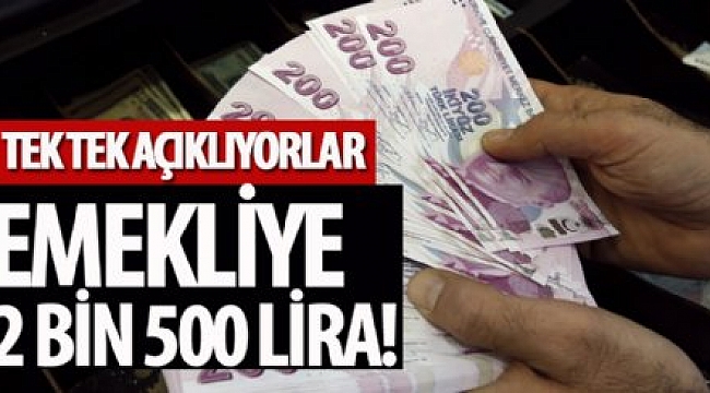 Emekliye 2 bin 500 lira!.