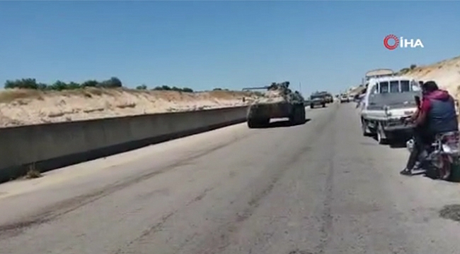 M4 karayolunda devriyede Rus askeri aracına saldırı.