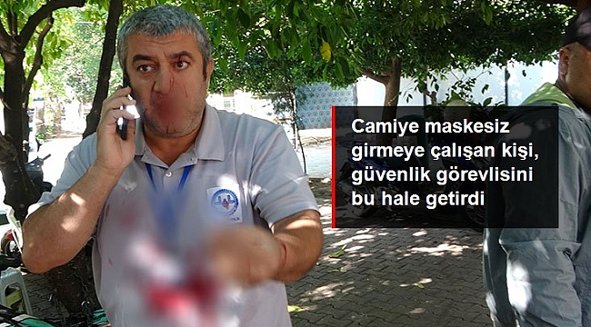 Maske uyarısı yapan cami güvenlik görevlisi bıçaklandı.