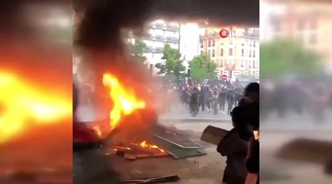 Son dakika haberi! - Irkçılık karşıtı gösteriler Fransa'ya sıçradı- Fransa'da polisle protestocular arasında çatışma.