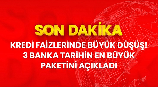 Son dakika: Kredi çekmeyi düşünenlere müjde! 3 kamu bankası cumhuriyet tarihinin en büyük paketini açıkladı.