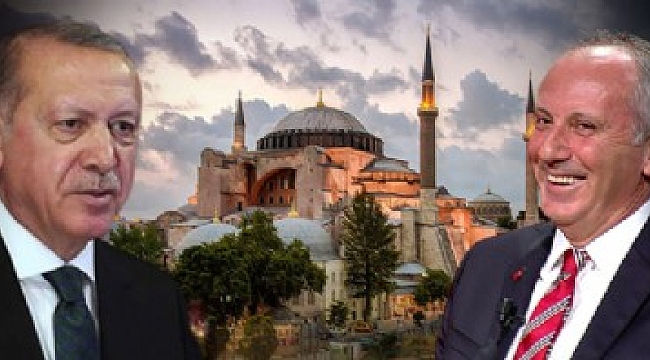 'Davet gelirse Ayasofya'da ilk namaza giderim' diyen Muharrem İnce'ye Cumhurbaşkanı Recep Tayyip Erdoğan'dan davet.