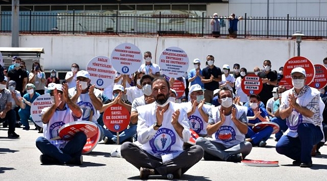 Döner sermaye sistemini protesto ettiler, oturma eylemi başlattılar.