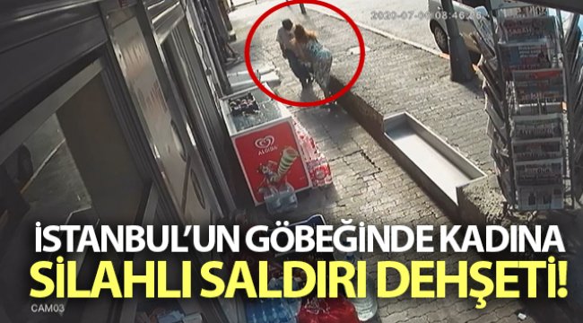 İstanbul’un göbeğinde kadına silahlı saldırı dehşeti kamerada