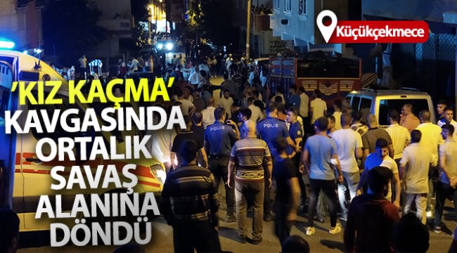 Küçükçemece’de ‘kız kaçma’ kavgasında sokak savaş alanına döndü
