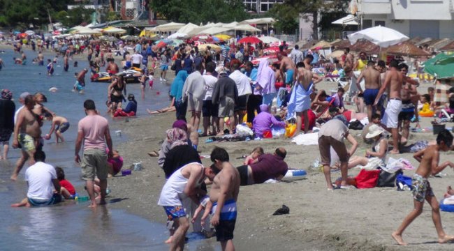 Silivri plajları tıklım tıklım!