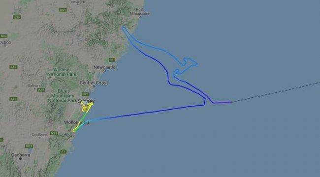 Son seferini yaptı: Havada kanguru çizdi