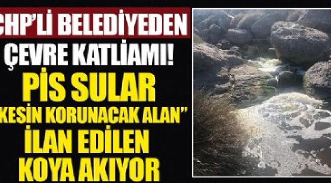 CHP'li belediyeden çevre katliamı! Pis sular 'kesin korunacak alan' ilan edilen Küdür Koyu'na akıyor.