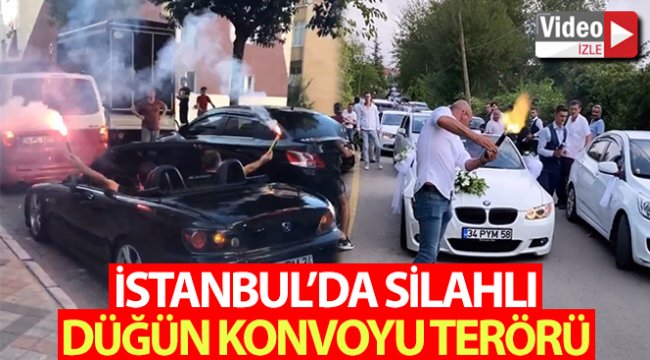 İstanbul’da silahlı, çakarlı ve kuralsız düğün konvoyu terörü kamerada