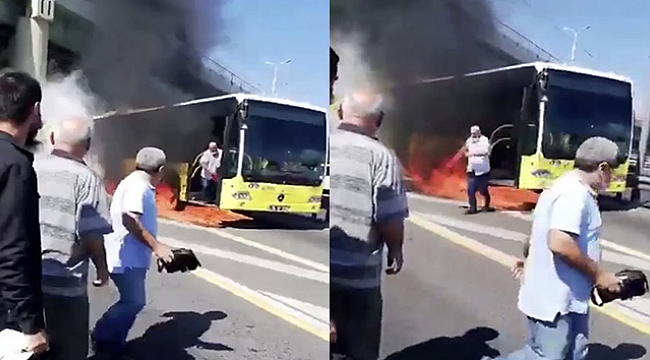 Küle dönen metrobüsten son anda kurtuldu.