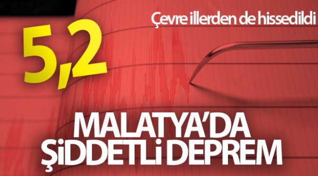 Malatya&#039;da 5,2 büyüklüğünde deprem! Deprem anı böyle görüntülendi