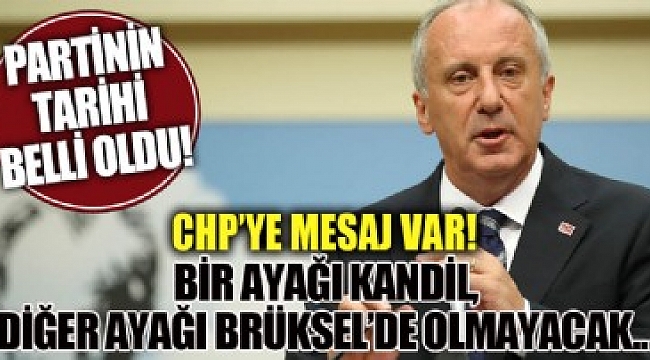 Muharrem İnce'nin partisini kuracağı tarih belli oldu!.
