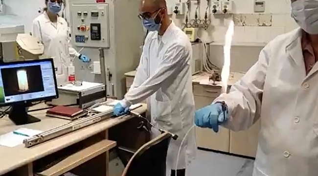 Tarihi anlar! Karadeniz'de bulunan doğalgaz böyle test edildi.
