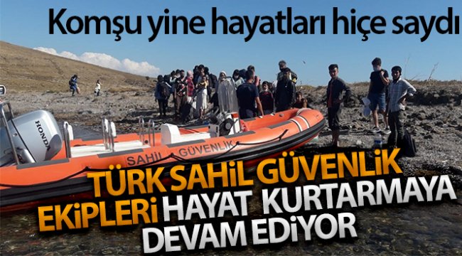 Türk karasularına geri itilen 25 düzensiz göçmen kurtarıldı