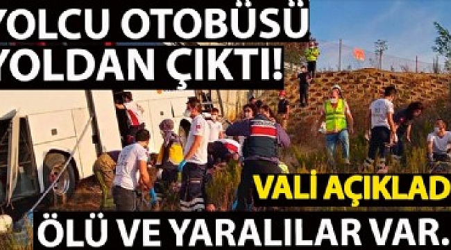 Yolcu otobüsü yoldan çıktı!.