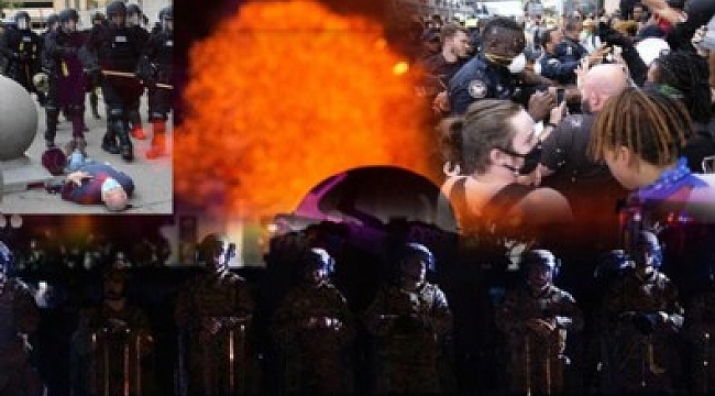 Bu görüntüler ABD'de çekildi! Ordu resmen sokakta.