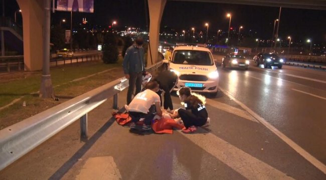 D-100 Karayolu&#039;nda yolda yatan kadın, ekipleri hareket geçirdi