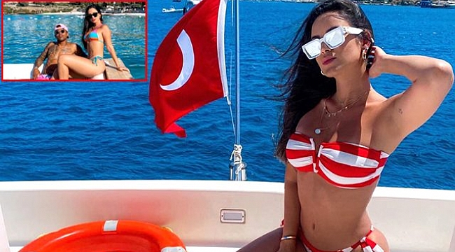 Douglas Costa ile sevgilisi Nathalia Felix'in Türkiye tatili sona erdi.